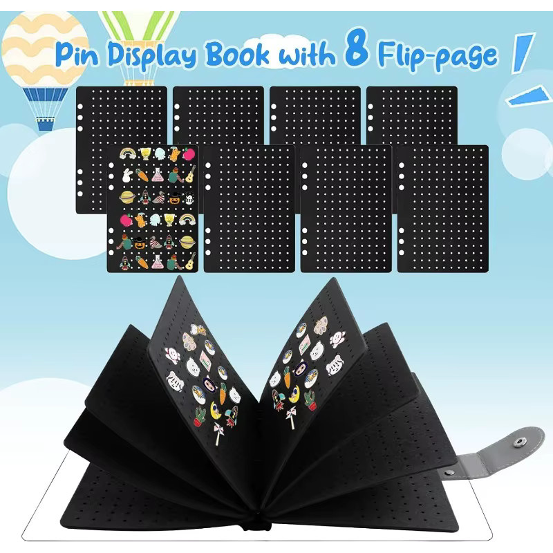 Brosche Display Organizer, Filz, Metall, Schwarz, Erwachsene - Bild 3