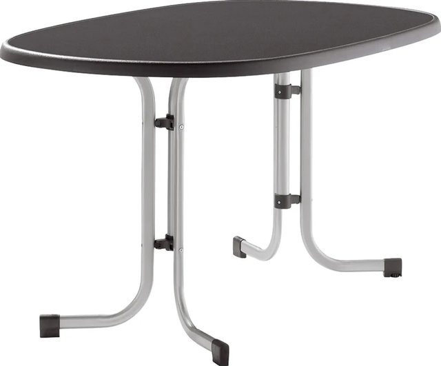 Sieger Boulevard-Klapptisch Mecalit-Pro in Graphit mit Schieferdekor, B/T/H: 140 x 90 x 72 cm - Bild 1