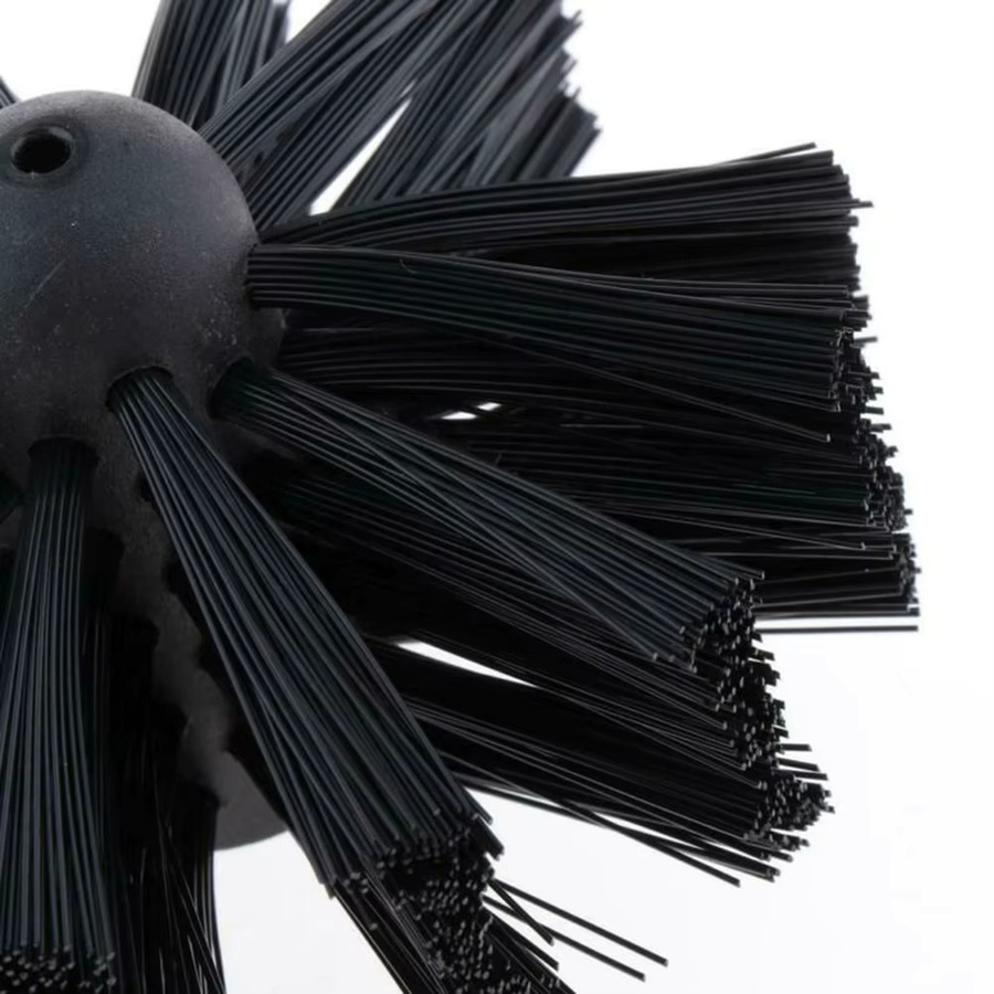Schornsteinreinigungs-Set und Trocknerentlüftungs-Reiniger Kit mit flexiblen Stangen und Bohr-Aufsatz M8 Gewinde in Schwarz für 100 mm bis 150 mm Durchmesser - Bild 3
