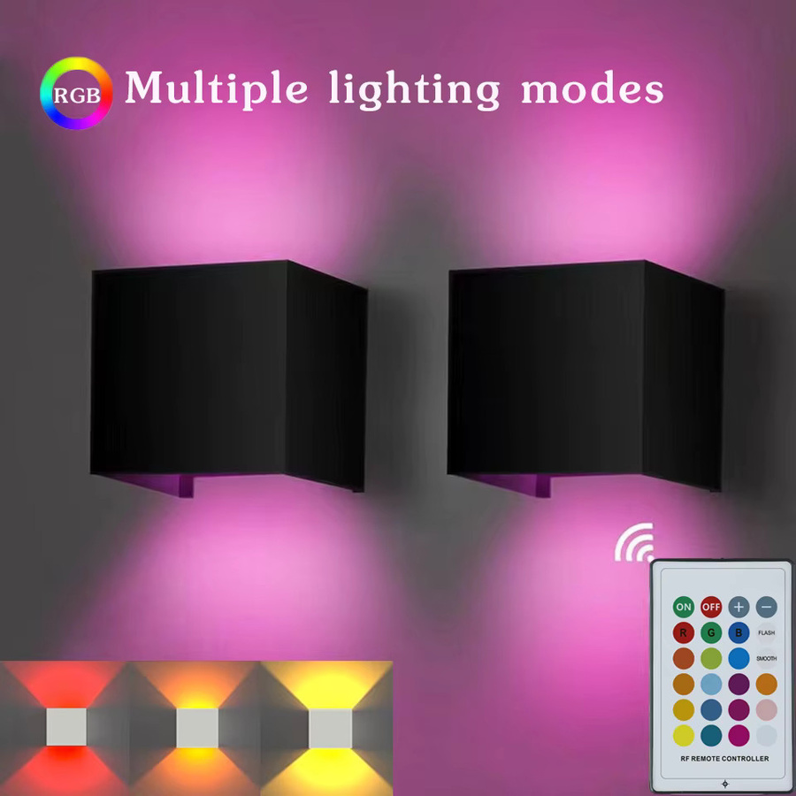 YooE RGB LED-Wandleuchte in Multicolour mit Fernbedienung und USB-Ladefunktion für Wohnzimmer, Flur und Treppen - Bild 2