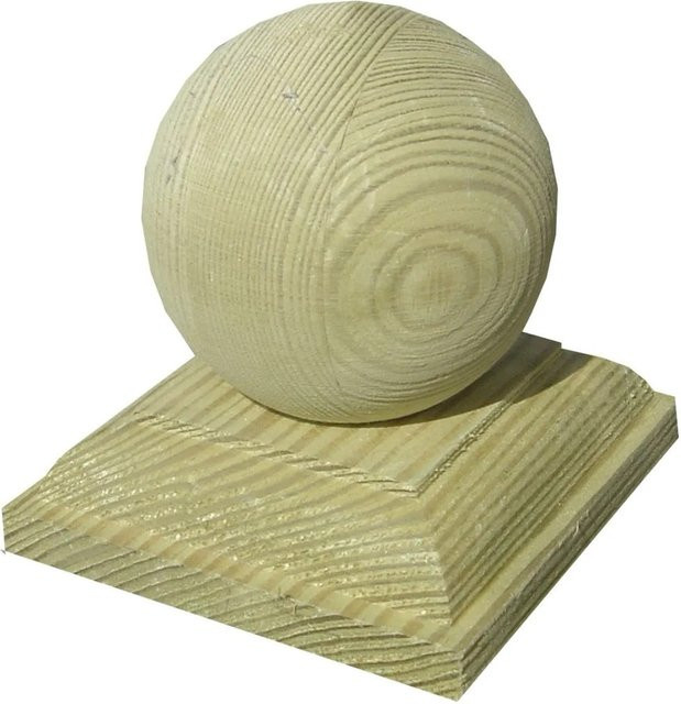 GartenLand Pfostenkappe Kugel für 7x7 cm Holzpfosten aus Fichte in Grün - Bild 1