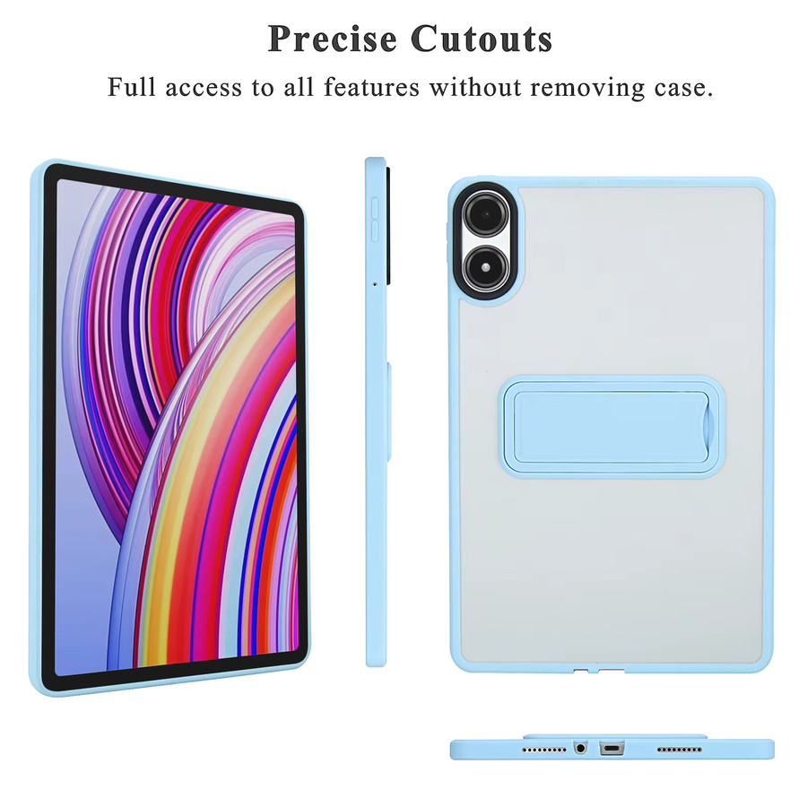 PC-TPU Schutzhülle für Xiaomi Redmi Pad Pro, POCO Pad und Redmi Pad SE mit Standhalter Funktion, Hartcase Rückseite, Farben: Blau oder Grün - Bild 2