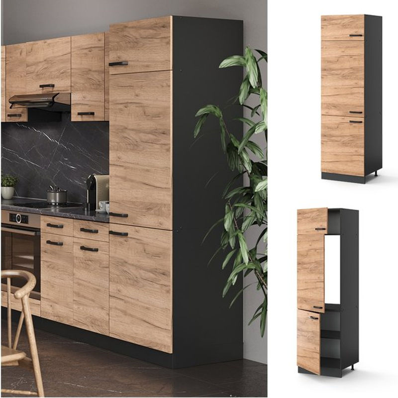 VICCO Küchenschrank R-Line Kühlumbauschrank in Anthrazit Matt mit 60 cm Breite - Bild 2