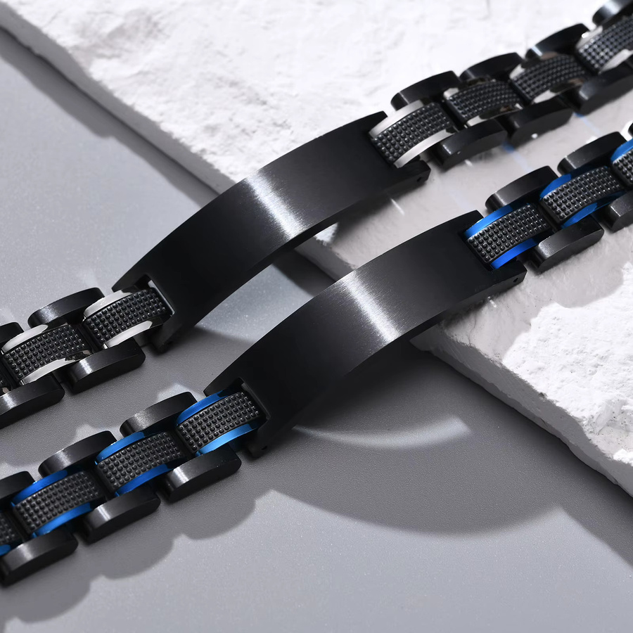 Uhrenarmband Edelstahl, Schwarz, Herren - Bild 2