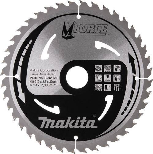 Makita M-FORCE Kreissägeblatt Silber Durchmesser: 210 mm, Bohrung: 30 mm, Zähne: 40 - Bild 1