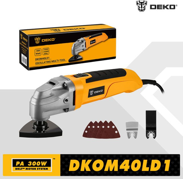 DEKO DKOM40LD1 Elektrisches Multifunktions-Oszillierwerkzeug mit variabler Geschwindigkeit für Holzbearbeitung und DIY-Projekte - Bild 1