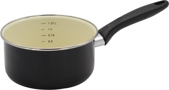 Karl Krüger Stieltopf Serie TRIEST emailliert, Schwarz, Durchmesser: 16 cm - Bild 1