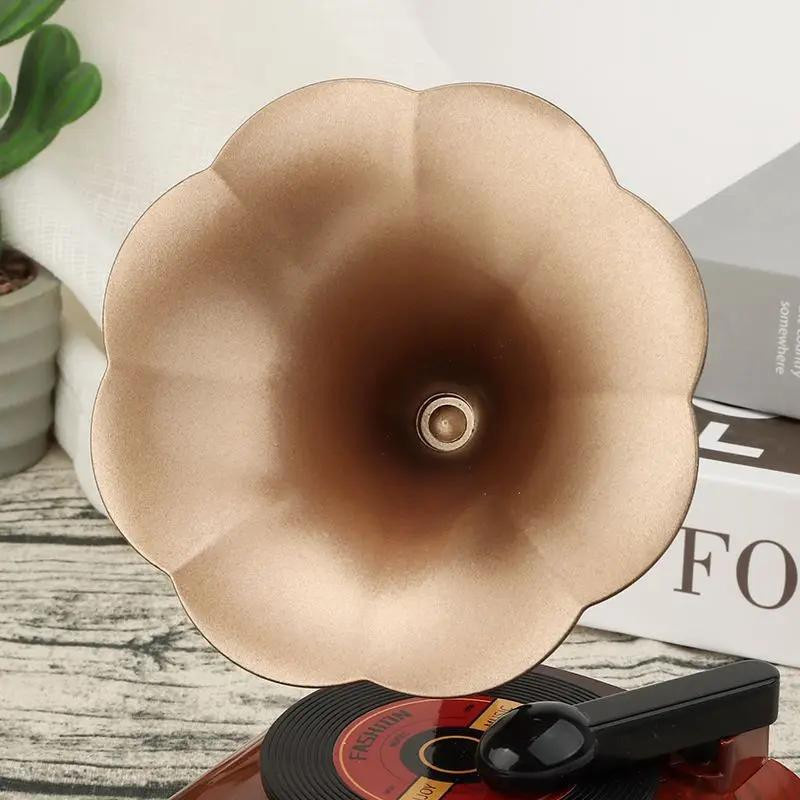 Vintage Spieluhr im Grammophon-Design von Yiran Furniture als dekorative Tischdekoration für Wohnzimmer und Büro - Bild 3