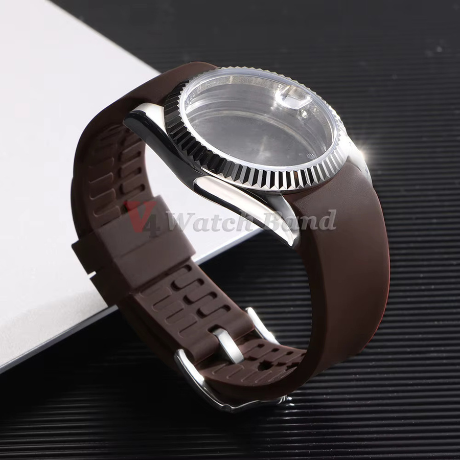 Uhrenarmband Silikon, Schwarz, Unisex - Bild 2