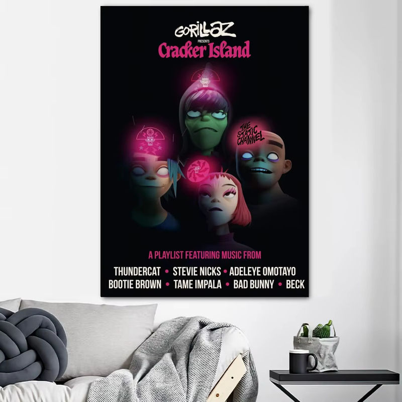 Gorillaz Wandtattoo Poster Aufkleber für deine Wohnzimmer Heimdekoration - Bild 4