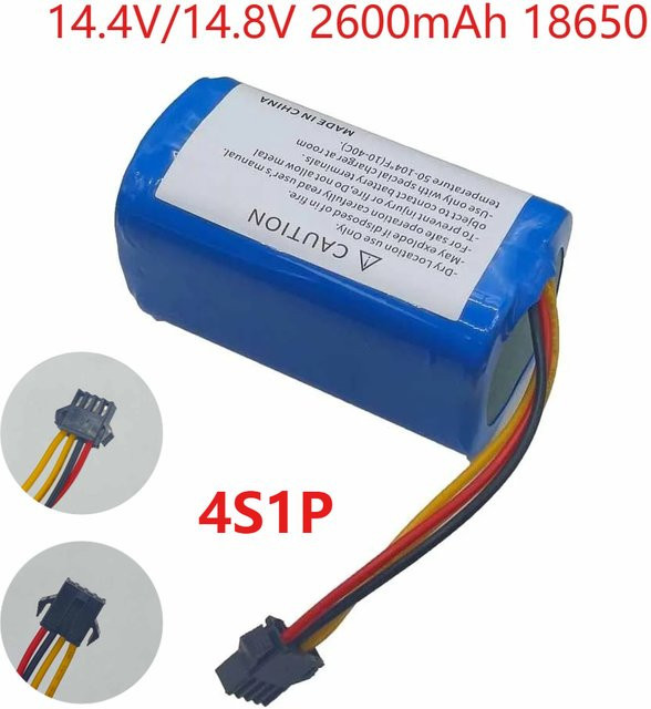 Haier Li-Ionen-Akku 18650-4S1P für Robot Xshuai HXS-C3 Saugroboter, 2600 mAh, 14,4 V/14,8 V, Blau - Bild 1