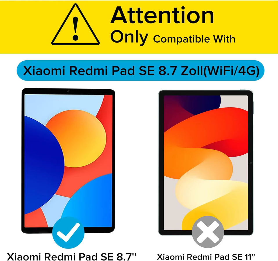 Xiaomi Schutzfolie aus gehärtetem Glas für Redmi Pad SE 8,7 Zoll, transparent, HD-Displayschutz ohne Blasenbildung und Anti-Fingerabdruck-Schutz - Bild 2