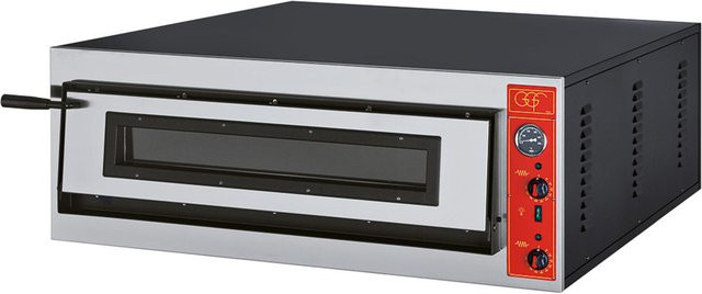 GGF Pizzaofen mit einer Kammer für 9 Pizzen Ø 300 mm, 9,6 kW, silber/schwarz, B/T/H: 115 x 102 x 42 cm - Bild 1