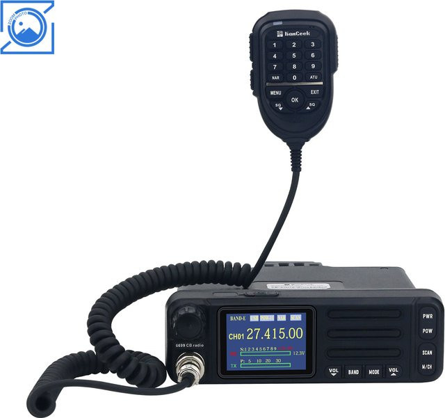 HamGeek 6699-CB Professioneller Transceiver in Schwarz mit Mikrofon für 1-30 MHz und 21–30 MHz (FM/AM/CW/SSB) - Bild 1