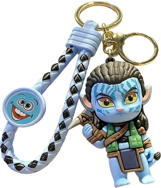 Binchi Outdoor Equipment Anime Schlüsselanhänger, Cartoon Avatar, grau - Bild 1