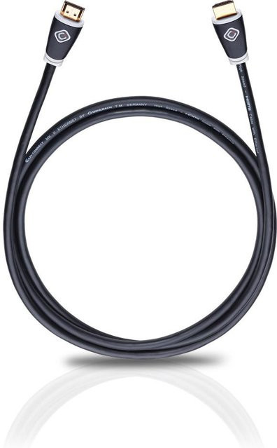 Oehlbach High-Speed-HDMI-Kabel mit Ethernet Easy Connect HS, schwarz, Länge: 0,75 m - Bild 1