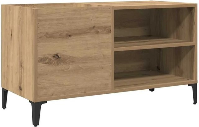 vidaXL Plattenschrank Artisan-Eiche in Braun mit Metall-Details und Türen, B/T/H: 84,5 x 38 x 48 cm - Bild 1