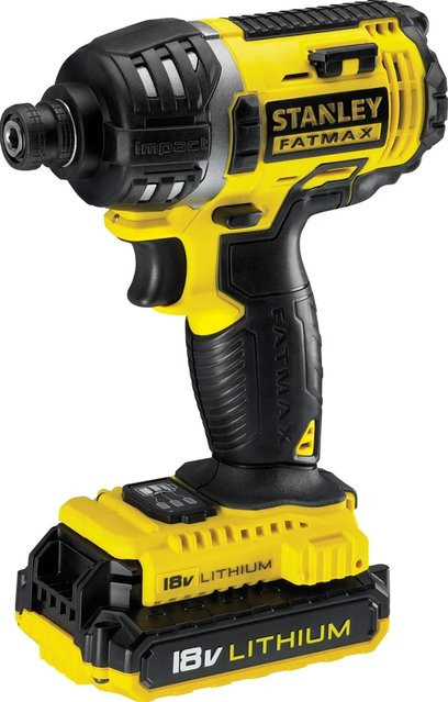 Stanley FatMax 18 V Akku-Schlagschrauber FMC645D2 in Gelb inklusive 2 Ah Akkus und Koffer - Bild 1