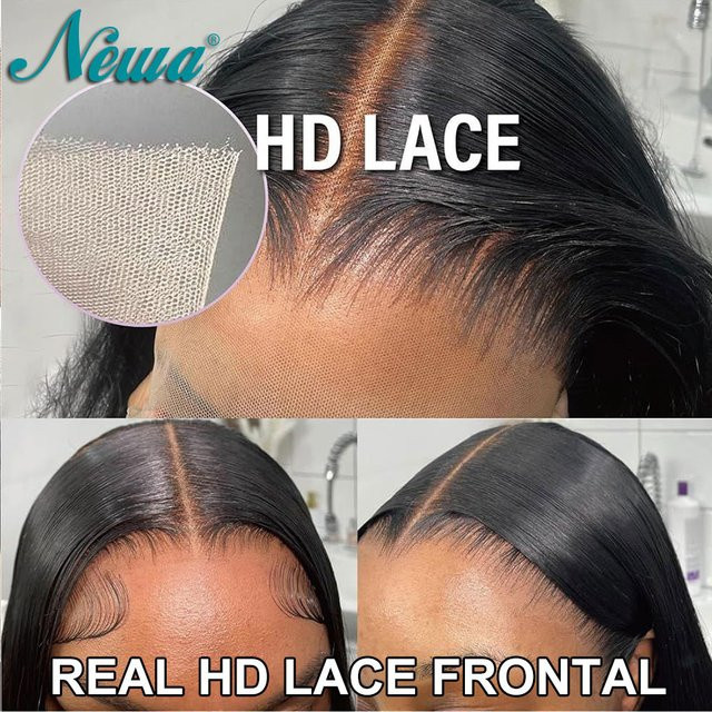 Newa Hair HD-Spitzenfrontteil, 100 % Echthaar, 13 x 4/13 x 6, vorgezupft - Bild 1