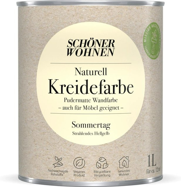 Schöner Wohnen Kreidefarbe Naturell Sommertag in Gelb - Bild 1