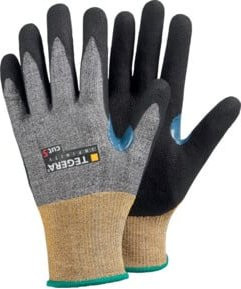 Tegera Schnittschutzhandschuh Kat. II in Grau/Schwarz mit Nitrilbeschichtung, Größe XXL - Bild 1