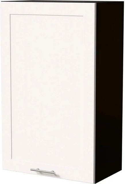 Feldmann-Wohnen Hängeschrank Oslo W4/60/60 Schwarz Weiß Matt mit Soft-Close und Regalböden, B/T/H: 60 x 32,5 x 96 cm - Bild 1