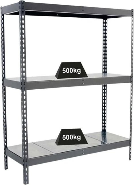 PROREGAL Schwerlastregal Metal Beast Three aus Metall in Grau, H x B x T: 200 x 210 x 60 cm - Bild 1