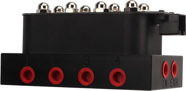 VehicleKit Luftfederungs-Ventilblock 12V mit 8 Ventilen und Fernbedienung in Schwarz - Bild 1