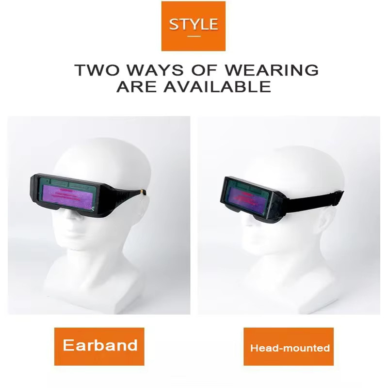 Schweißbrille mit automatischer Dimmung in Schwarz und Grau als Schutzschirm für Lötarbeiten - Bild 2