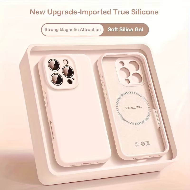 Magnetische Flüssigsilikon Handyhülle für Apple iPhone 17 16 15 14 13 12 11 Pro Max Plus in Purple - Bild 2