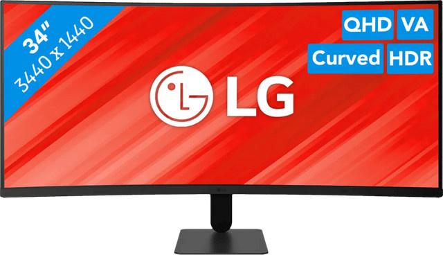 LG UltraWide 34U601B-B Monitor mit 34 Zoll VA-Panel, QHD 1440p Auflösung, Schwarz - Bild 1