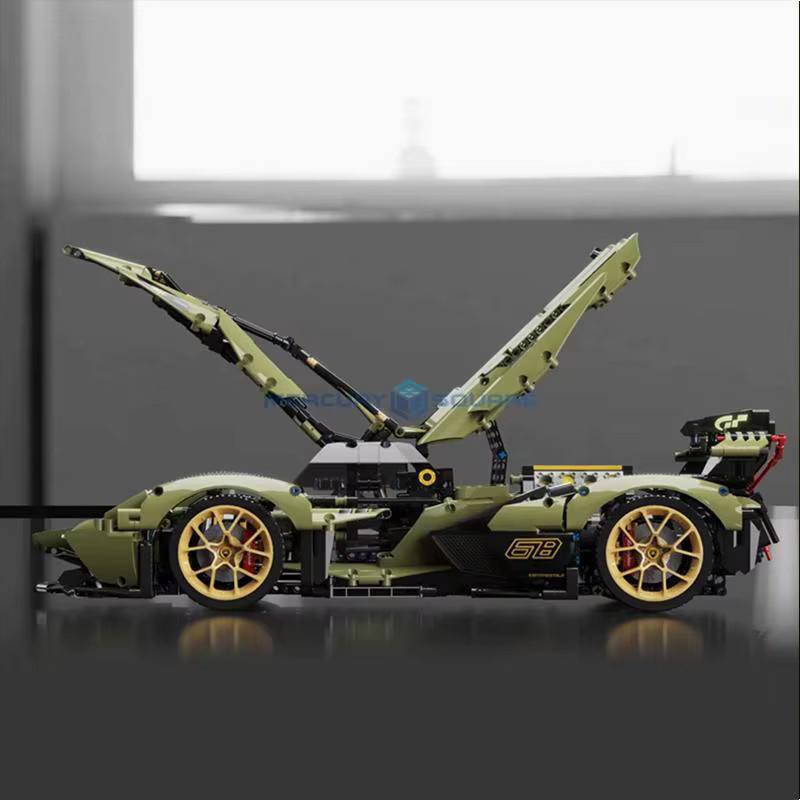 Lambo V12 MOC MY88001 Racing Auto Modell Bausteine, ab 3 Jahre - Bild 3