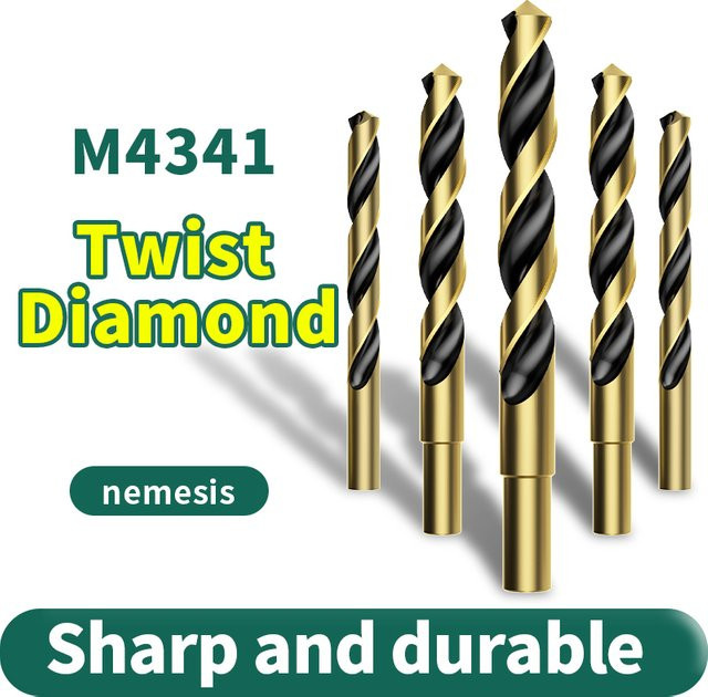 Mabu 5er Set Spiralbohrer aus Kobaltlegierung in Gold, Durchmesser 1–5 mm, für Edelstahl, Eisen und Aluminiumlegierungen - Bild 1