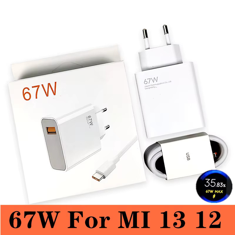 Xiaomi 67W Ladegerät mit USB-C Typ-C Kabel in Weiß für Redmi Note 11 Pro und Mi Serie - Bild 2