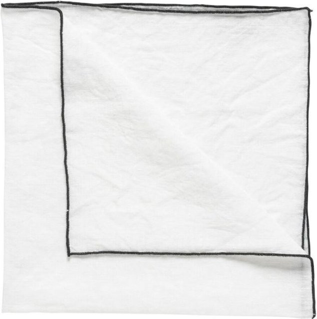 Costa Nova Serviette Bella aus 100 % Leinen, Schwarz, 6er Pack, B: 50 cm, L: 50 cm, H: 2 cm - Bild 1