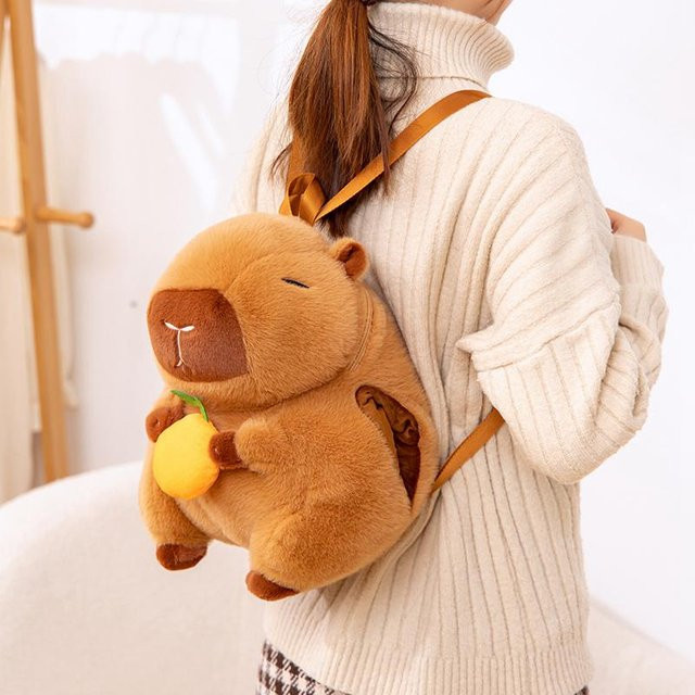 Capybara Plüschrucksack, Tier, 33cm, ab 14 Jahren - Bild 1