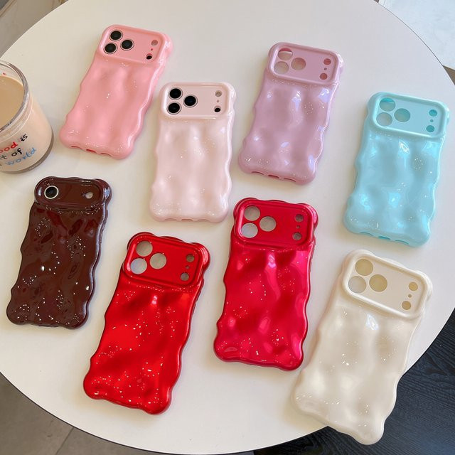 Apple iPhone Air Schutzhülle aus weichem TPU mit 3D-Meteoritenblasen und Kameraschutz in Rot - Bild 1