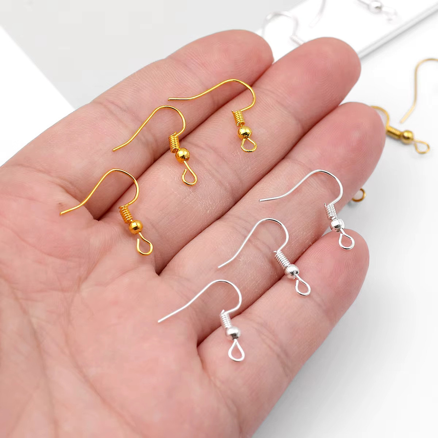 Ohrhaken, goldene und versilberte Legierung, Unisex - Bild 2