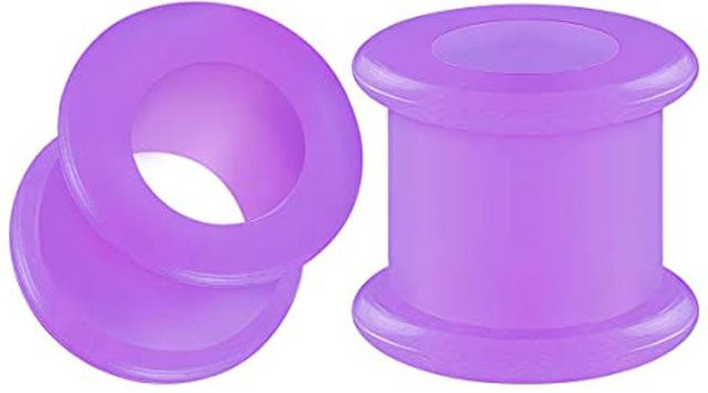 WKOUD Tunnel Ohr Plug, Silikon, violett, Unisex, 26mm - Bild 1