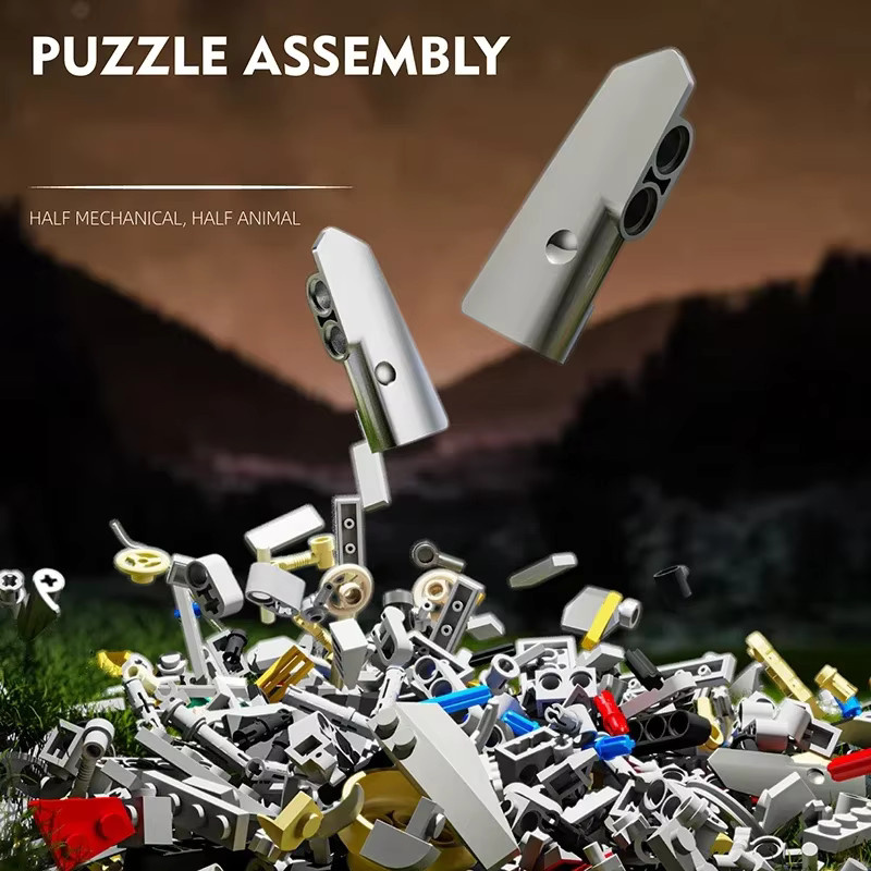 AMAZINGBLOKS Dinosaurier Mechanisches T-Rex-Modell, Baukasten, 1268 Teile - Bild 3