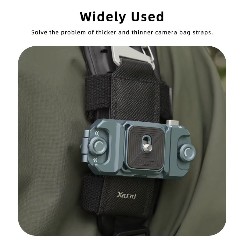XILETU Kamera-Schnellverschluss-Karabiner Rucksack-Clip-Set für Sony, DSLR und Action-Kameras mit abnehmbarer Schnalle - Bild 4