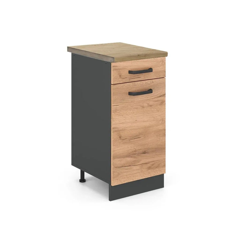 Vicco Küchenunterschrank R-Line Goldkraft Eiche/Anthrazit, B/T/H: 40 x 60 x 81,6 cm - Bild 2