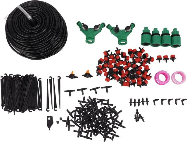 CosyHome Automatisches Tropf-Bewässerungssystem DIY Set mit Timer und 50m Schlauch in Schwarz - Bild 1