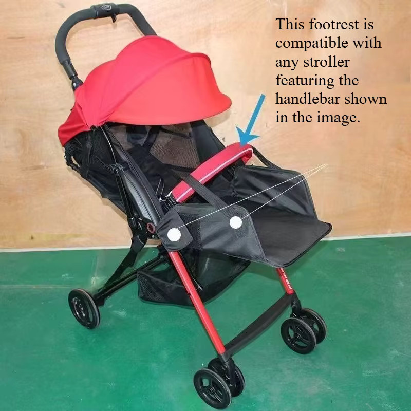 Universelle Baby Kinderwagen Beinstütze als Fußstütze für Kinderwagen und Kindergarten in Schwarz - Bild 3