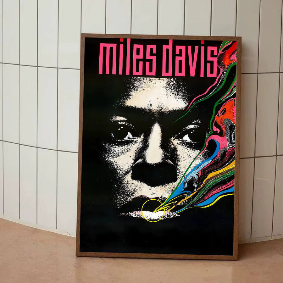 Rastar Miles Davis Kind Of Blue Poster Selbstklebende Wandkunst im Retro-Stil, Mehrfarbig, B: 18,0 cm, H: 18,0 cm - Bild 6