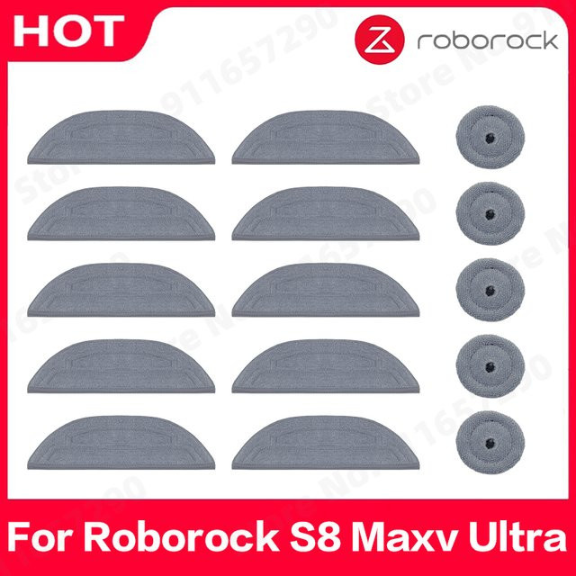 Roborock S8 MaxV Ultra Ersatz-Wischtücher und Mopps für VibraRise 3.0 in Grau - Bild 1