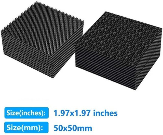YULIN Selbstklebendes Klettband zur Teppichbefestigung, doppelseitige rutschfeste Pads in Schwarz, 20 Stück - Bild 1