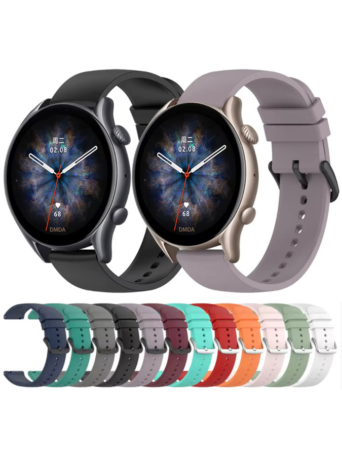 Huami Uhrenarmband Silikon, Schwarz, Unisex - Bild 5