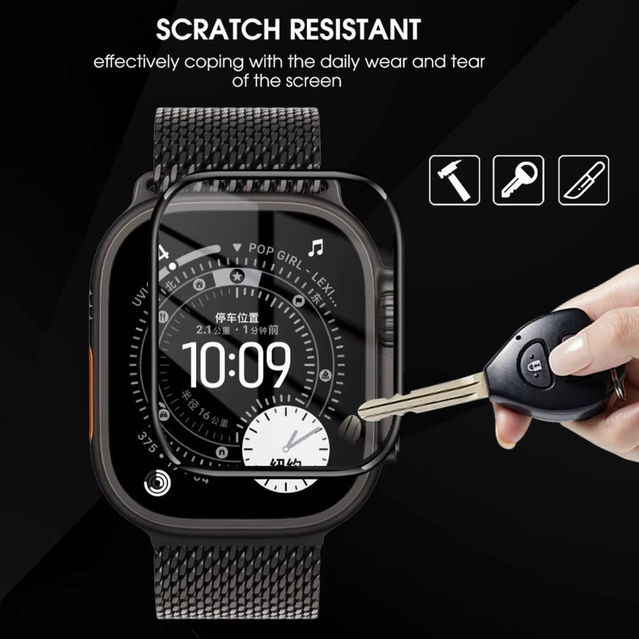 Displayschutzfolie für Apple Watch Ultra, Serie 10, 11 und SE, transparent - Bild 2
