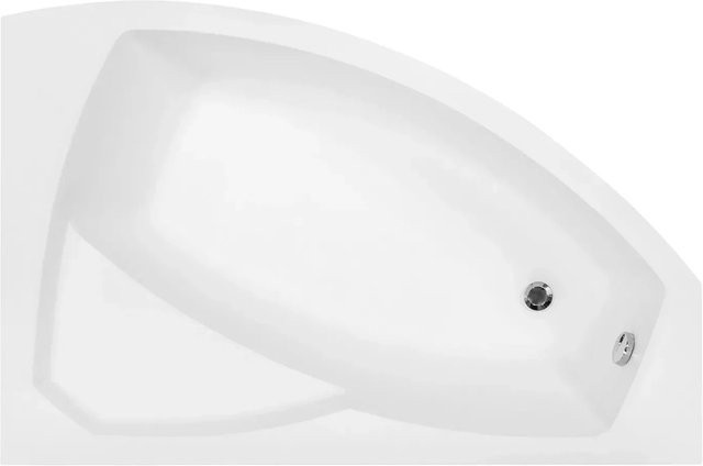 Bad Land Eckbadewanne RIMA weiß mit schwarzer Kopfstütze, rechts, B/T: 140 x 90 cm - Bild 1